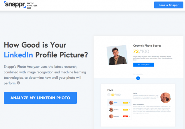Snappr’s Photo Analyzer inspects your LinkedIn profile picture and ...