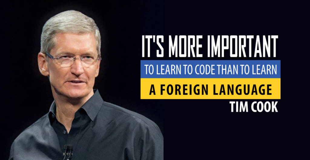 It’s more important to learn to code than to learn a foreign language ...