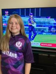 Rebecca Downie designer of T20 scotland kit