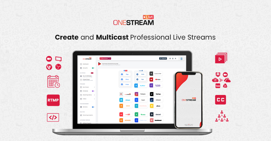 Multistream Real-time & Recorded Videos Seamlessly - OneStream Live