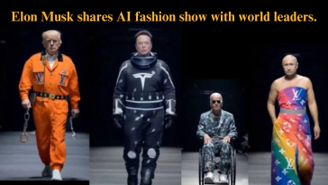 Elon Musk shares AI fashion show with world leaders.