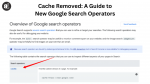 Google cache removed