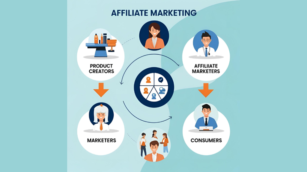 Affiliate marketing step-by-step visual