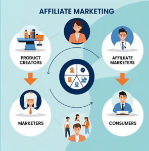 Affiliate marketing step-by-step visual