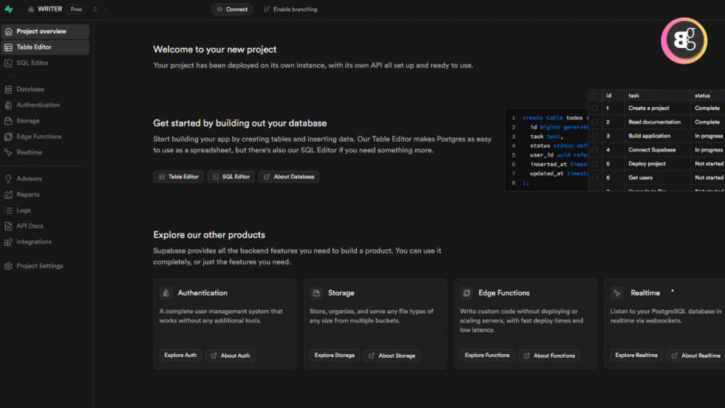 Test and Monitor supabase