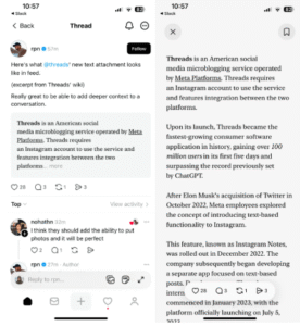 threads long form text