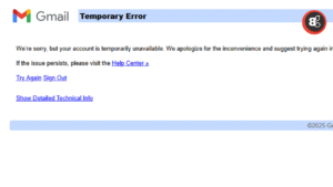 Gmail Error