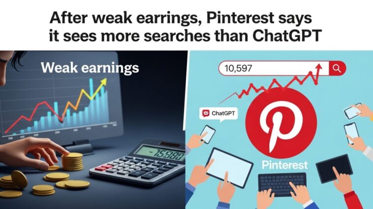 Pinterest says it sees more searches than ChatGPT