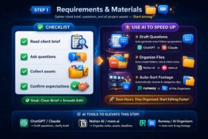 Understanding Client Requirements & Collecting Materials for video editing
