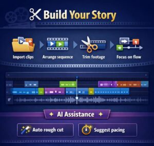 Rough cut and build story