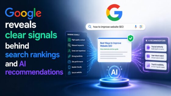 Google reveals clear signals behind search rankings and AI recommendations