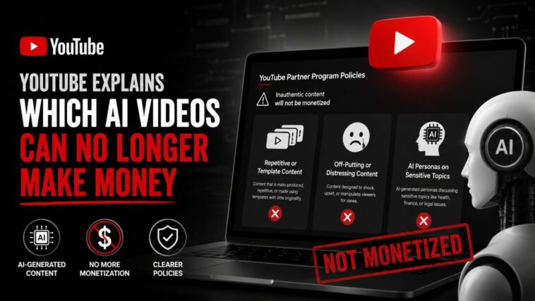 YouTube Explains Which AI Videos Can No Longer Make Money