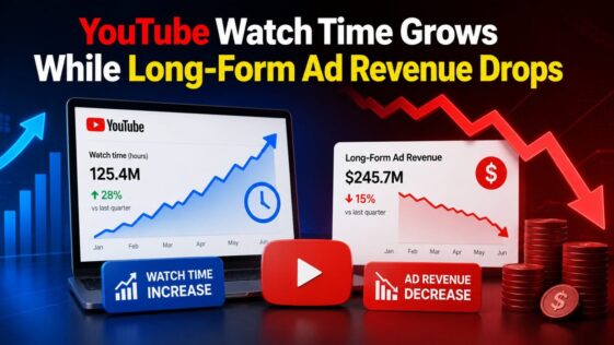 YouTube Watch Time Grows While Long-Form Ad Revenue Drops