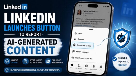 LinkedIn Launches Button to Report AI-Generated Content