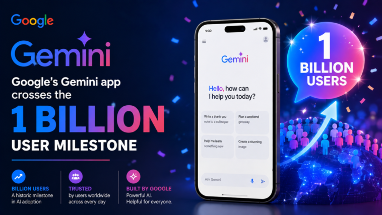 Google’s Gemini app crosses the 1 billion user milestone