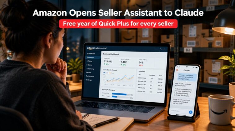 Amazon Opens Seller Assistant to Claude and Quick, With a Free Year of Quick Plus for Every Seller