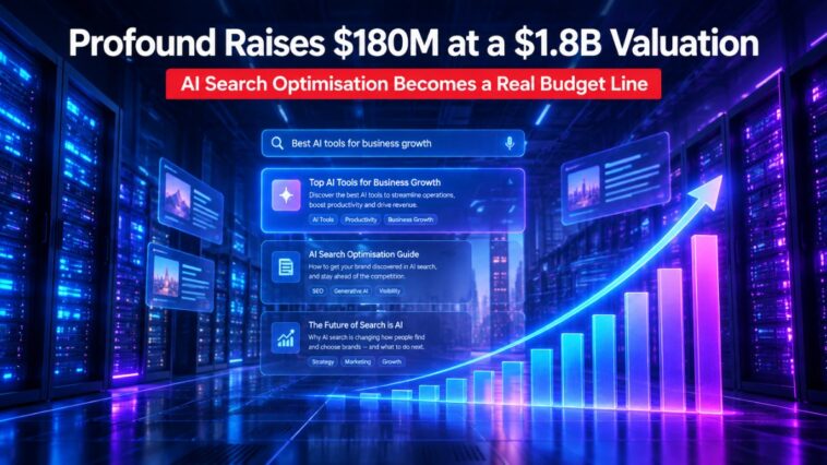 Profound Raises $180M at a $1.8B Valuation as AI Search Optimisation Becomes a Real Budget Line