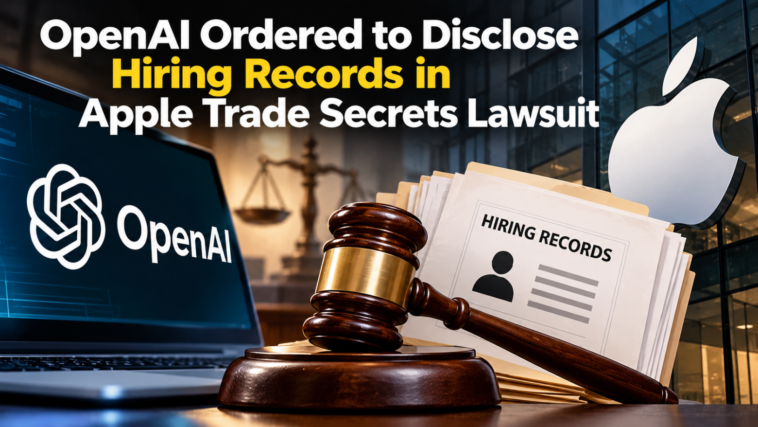 OpenAI Ordered to Disclose Hiring Records in Apple Trade Secrets Lawsuit