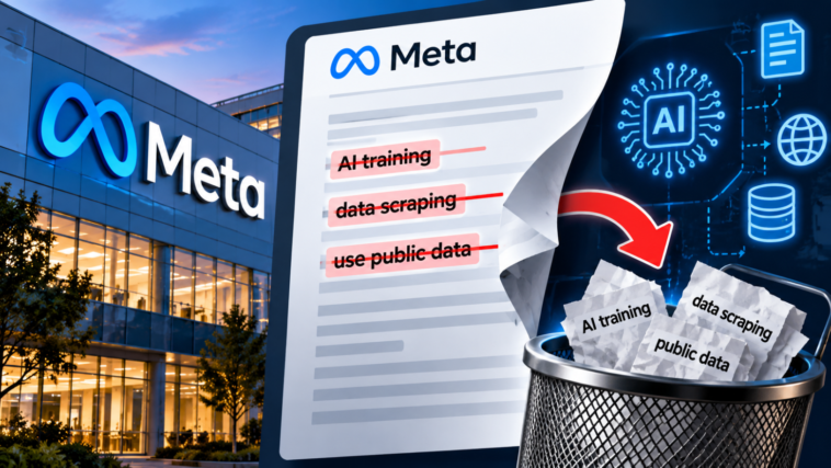 Meta quietly removes controversial AI training and data scraping language
