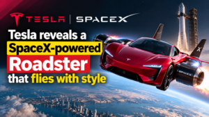 Tesla reveals SpaceX-powered Roadster that flies with style