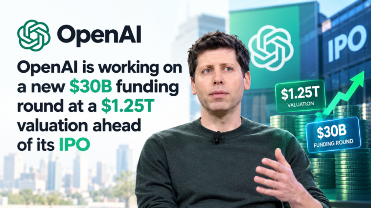 OpenAI targets $30B raise at $1.25T valuation ahead of IPO