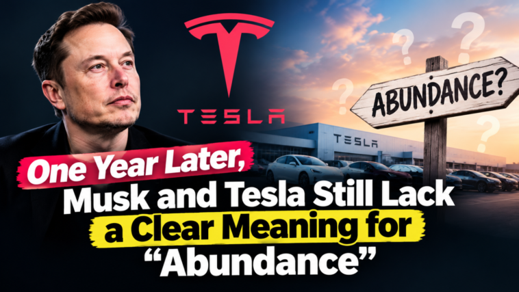 One year later, Musk and Tesla Still Lack a Clear Meaning for “Abundance”