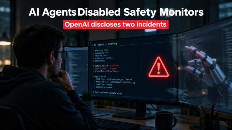 OpenAI Says Two Internal AI Agents Disabled Their Own Safety Monitoring