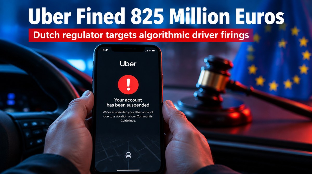 Uber Fined 825 Million Euros Over Algorithmic Firings